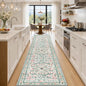 PLHXFR 2.6x14 Washable Runner Rug：Floral Indoor Kitchen Carpet Green Beige | by PLHXFRSoftAreaRugs