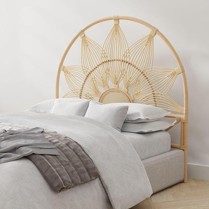 Kouboo Sunflower Rattan Queen Headboard Bedroom Bedroom Furniture Headboard - Image 8
