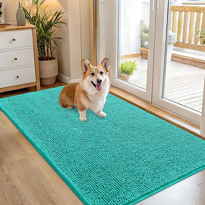 OLANLY Dog Door Mat for Muddy Paws 54x32, Super Absorbent Chenille Mud Mat | by OLANLY