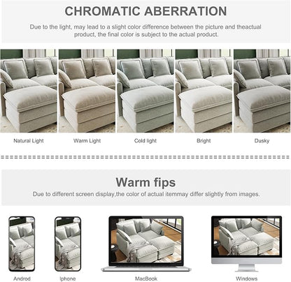58" Cloud Couch Loveseat, Deep Seat Modular Sectional Sofa - Image 6