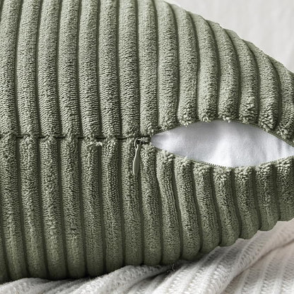 MIULEE Light Olive Green Decorative Throw Pillow Covers - Image 3