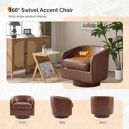 VINGLI 360°Swivel Accent Chairs Set of 2 - Image 5