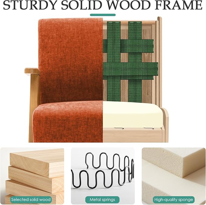 Home Accent Chair Mid Century Modern Accent Chair - Image 4