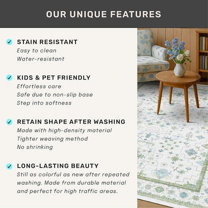 Oushak Area Rug for Bedroom 5x7 - Image 7