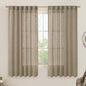 Semi Sheer Linen Curtains 63 Inch by LAMIT
