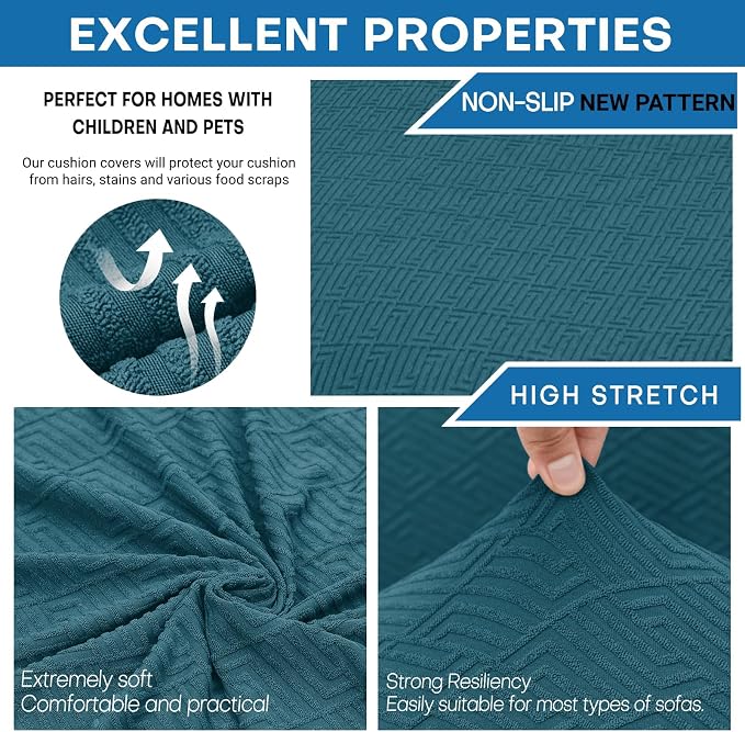 XINEAGE New 4 Pieces Extra Large Couch Covers - Image 5