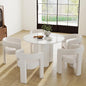 RIVOVA Modern Barrel Dining Chairs Set of 5, Velvet Upholstered Accent Side by RIVOVA