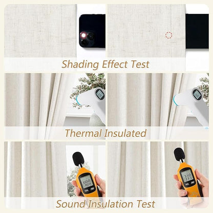 100% Blackout Linen Short Curtains - Image 5