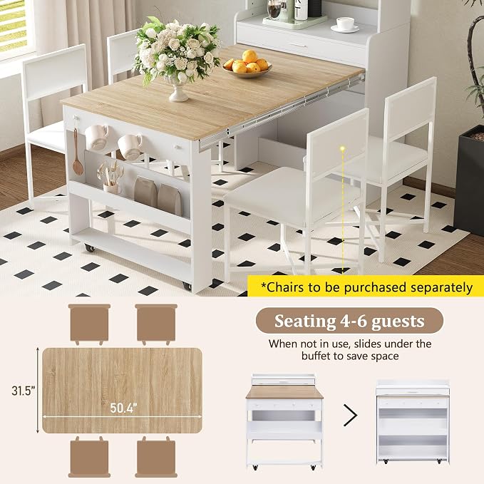 LUMISOL Space Saving Folding Dining Table - Image 3