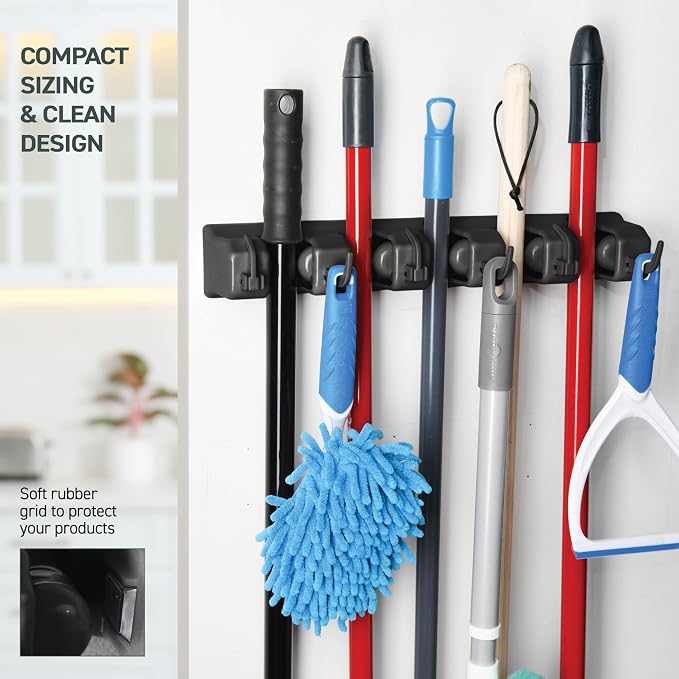 2 Pack Mop and Broom Holder Wall Mount - Image 4
