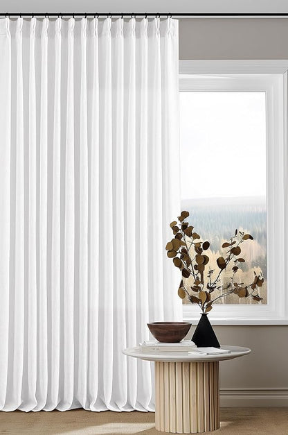 Snow White Linen Curtains 80 Inches Long - Image 9