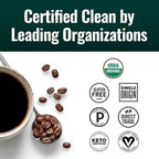Natural Force - Bulk Organic Clean Coffee Classic, Mold & Mycotoxin Free, Lab Tested for Toxins & Purity, Low Acidity, Incredible Taste & Aroma, Whole Bean Medium Roast, 5 lbs