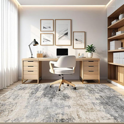LOONGRUG 6x9 Area Rugs Washable Neutral Modern Living Room Rug Grey Brown | - Image 8