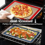 Silicone Baking Mat Large Set 4 Half Sheet-Silicone Bakeware Mat for Oven Reusable Heat Resistant Non Stick Baking Sheet BPA Free Cooking Supplies for Cookie, Bread, Macaron&Pastry,Rectangular