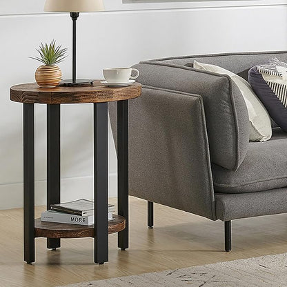 Alaterre Furniture Pomona Living Room 2-Tier Solid Wood Small Round End Table - Image 7