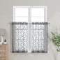 Furman Charcoal Gray Kitchen Curtains Tiers 36 inch Length, Light Filtering by OWENIE