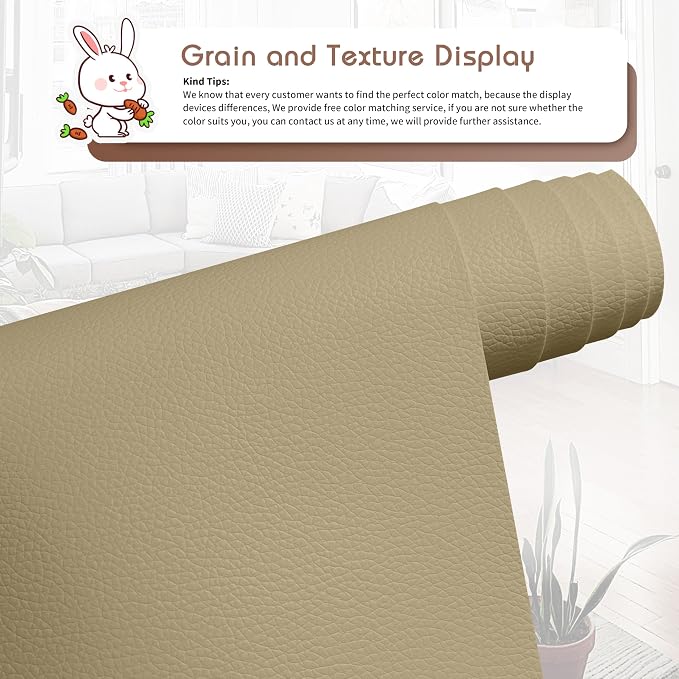 KING MOUNTAIN Leather Repair Patch, 12 x 60 Inches self Adhesive Leather Repair - Image 2