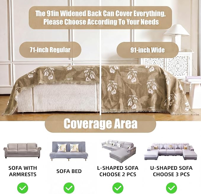 Couch Cover for Dogs Washable Sofa Cover, Sectional Couch Covers, Sofa Covers - Image 4