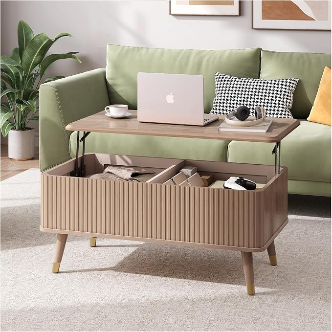 SULIVES Lift Top Coffee Table - Image 8