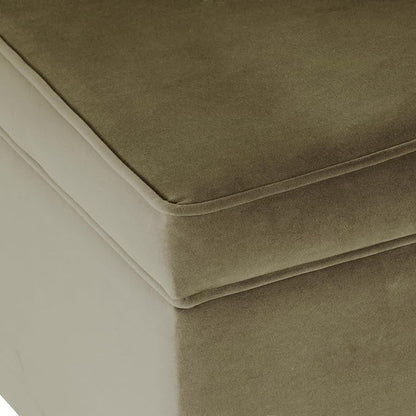 HomePop - Dinah 24" Storage Ottoman- Light Sage Green Velvet - Image 7