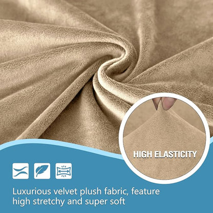 HDCAXKJ Corner Sectional Couch Covers Velvet Stretch L Shape Sofa Cover Soft - Image 3