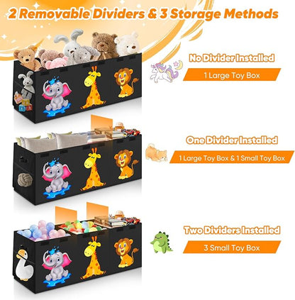 Mabahoo Extra Large Toy Box, Collapsible Toy Storage Organizer - Image 6