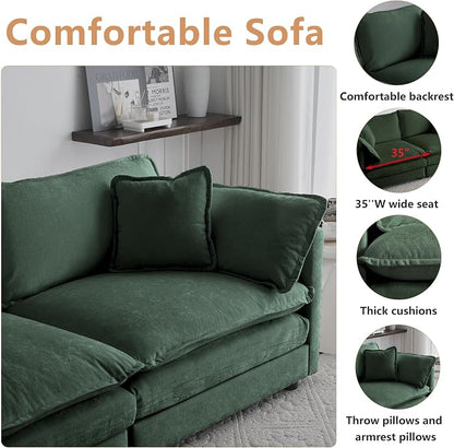 mikibama Modular Sectional Sofa, 111.5 Inch U Shaped Couch Set - Image 3
