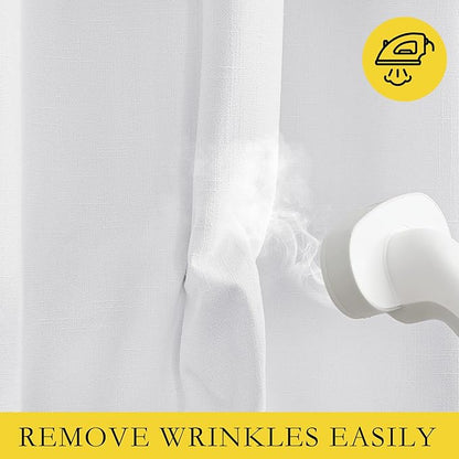 NICETOWN 100% Absolutely Blackout Linen Curtains - Image 7