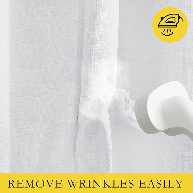 NICETOWN Back Tab 100% Blackout Linen Curtains - Image 8