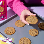 Whoa Dough Ready to Bake Cookie Dough Chocolate Chip – Certified Non-GMO, Kosher, Gluten Free – Plant-Based Snack Dough Made with Real Ingredients – 24 Pack