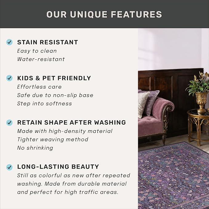 Washable 4x6 Area Rug - Image 6