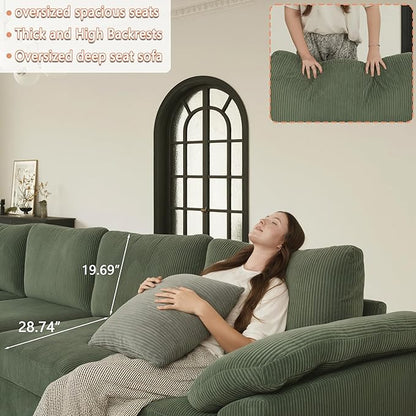 EASE MOOSE Oversized Sectional Modular Sofa, Large L Shape Sectional Couch Wide - Image 7