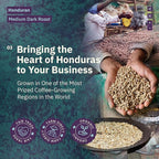 Organic Honduran Whole Bean Coffee Medium Dark Roast - 5LB, Single Origin Arabica Speciality Coffee Beans, Freshly Roasted To Order By Kochere