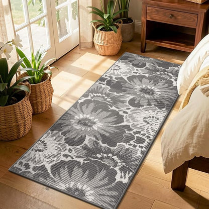 Findosom Hallway Runner Rug 2x6, Non Slip High-Low Textured Floral Washable - Image 9
