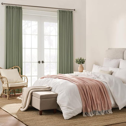 Blackout Curtains 92 Inches Long 2 Panels Set, Pinch Pleated - Image 4
