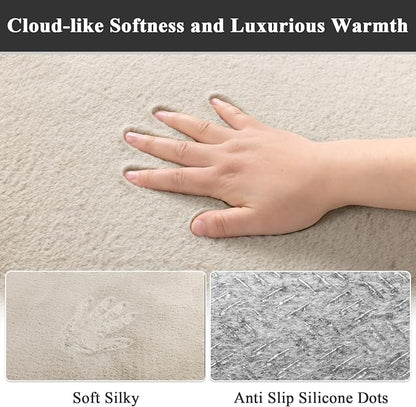 SHACOS Ultra Soft 6x9 Faux Rabbit Fur Rug - Image 7