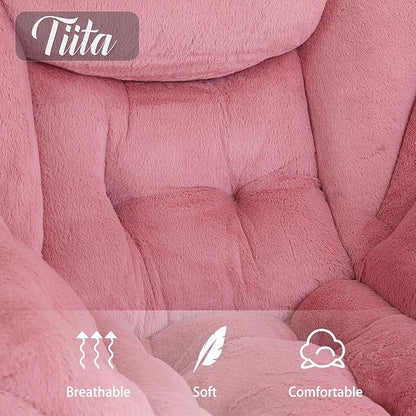 Tiita Lazy Chair with Ottoman, Comfy Leisure Sofa Reading Chair with Footrest - Image 3