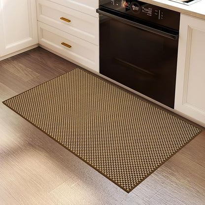 Indoor Door Mat Entryway Rug Non Slip Washable Dark Brown 2x3 ft | Front Entry - Image 2