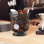 Tea Pod Holder, Sturdy K Cup Organizer, Large Capacity K Cup Storage for Keuring Espresso Capsule Coffee Creamer, Easy to Refill and Organize for Cafe Bar, Coffee Bar Decor