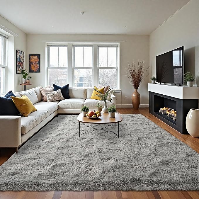 LOCHAS 5x8 Area Rugs Fluffy Living Room Carpets - Image 8