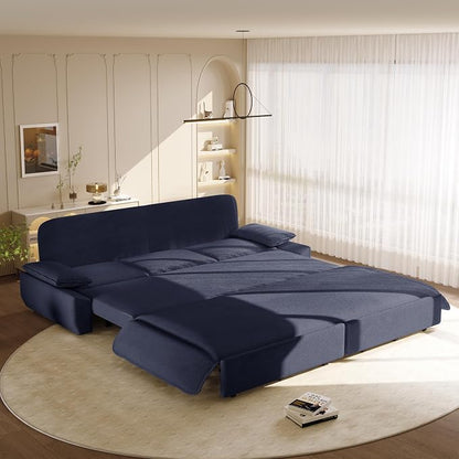 KEIKI 94.5'' King Size Pull Out Sleeper Sofa, 3-in-1 Convertible Futon Couch by KEIKI