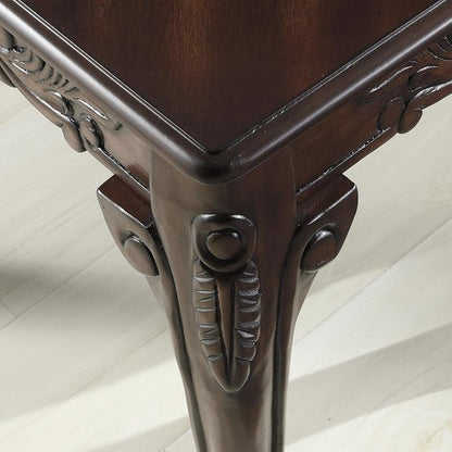 Roundhill Furniture Traditional Ornate Detailing Wood Coffee Table, Dark Cherry - Image 5