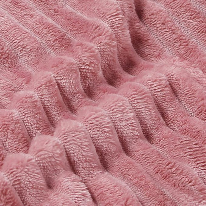 BEDELITE 3D Ribbed Jacquard Pink King Size Blankets - Image 4