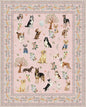 Pink Dogs Animal Area Rug 5x7 for Living Room Bedroom | Ultra-Thin;Boho Style; by WelcometoBabovid