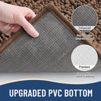 Arotive Luxury Chenille Bathroom Rug Mat, Extra Soft Thick Absorbent Shaggy Bath Rugs, Non-Slip Machine Wash Dry, Plush Bath Mats for Bathroom, Shower and Tub, 47x24, Mocha