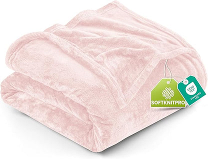 Utopia Bedding Ultra Soft Fleece Bed Blanket King Size Pink | Microfiber Plush by UTOPIABEDDING