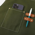 AFUN Chef Aprons for Men Women with Large Pockets, Cotton Canvas Cross Back Heavy Duty Adjustable Work Apron, Size M to XXL (Armygreen)