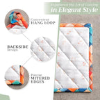 Maison d' Hermine Pot Holders 100% Cotton Heat Resistant Potholders 8" x 8" Hot Pads with Loop BBQ, Cooking, Baking, Grilling, Kitchen, Handling Hot Pans (Pack of 1, Faisan D'Automne)