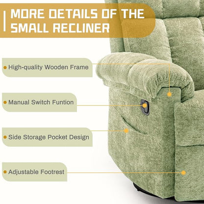 Korser Recliner Chair, Swivel Rocker Recliner Chair - Image 6
