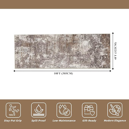 4x10 ft Rug for Wide Hallway – Non-Slip Washable Large Carpet Runner for - Image 2